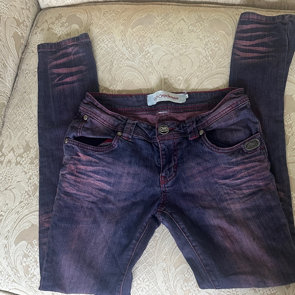 Ecko Unlimited Women's Dark Purple Skinny Jeans